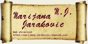 Marijana Jaraković vizit kartica